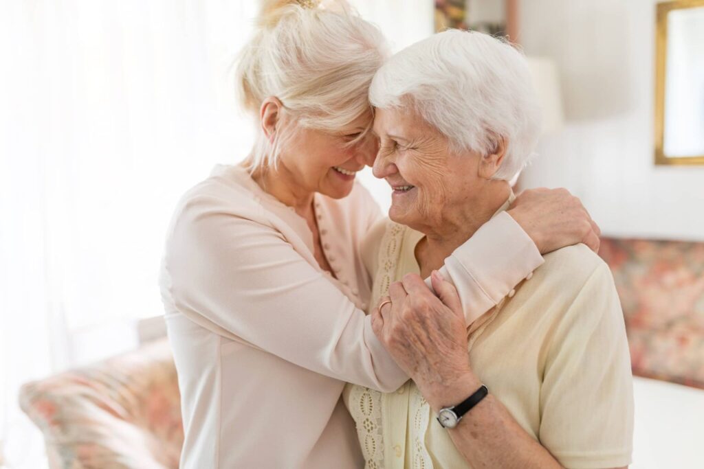 Aging Parents and How We Can Help Them Live a Comfortable Life 1 Senior woman spending quality time with her daughter