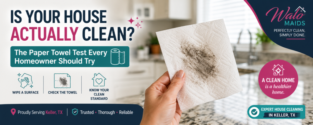 Is Your House Actually Clean? The Paper Towel Test Every Homeowner Should Try | House Cleaning Keller TX 1 Paper Towel Test: Is Your House Really Clean? | Keller TX