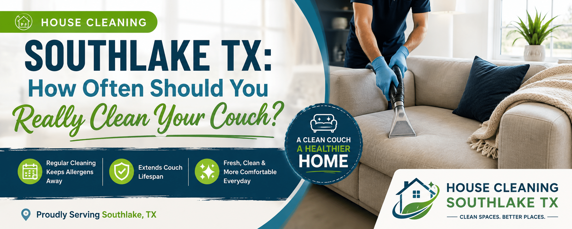 House Cleaning Southlake TX: How Often to Clean Your Couch