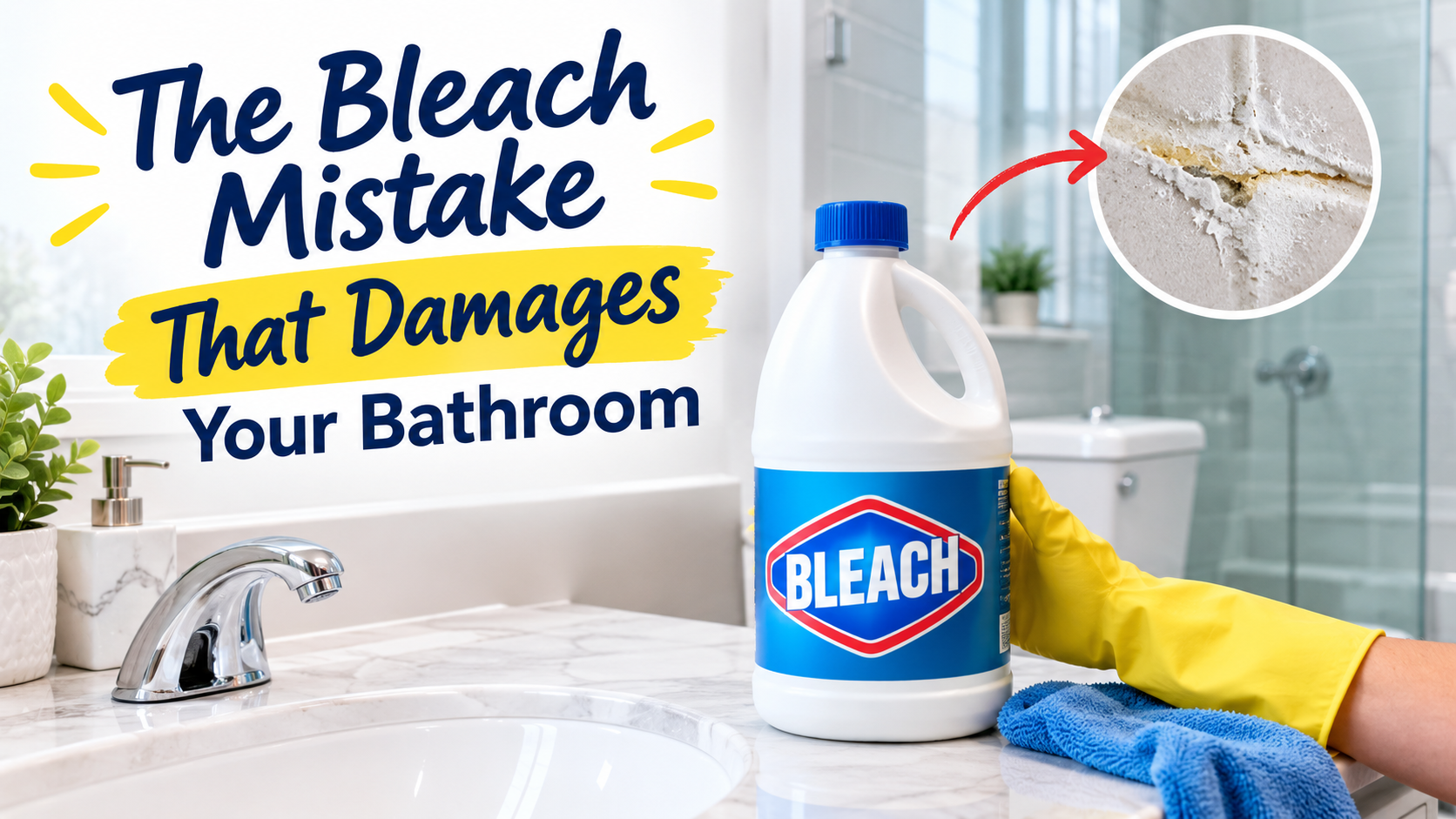 Bleach Mistake That Damages Your Bathroom