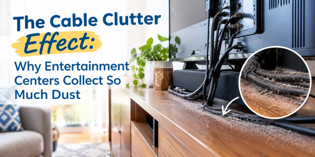 The Cable Clutter Effect: Why Entertainment Centers Collect So Much Dust 1 Cable Clutter Effect: Why Entertainment Centers Collect Dust