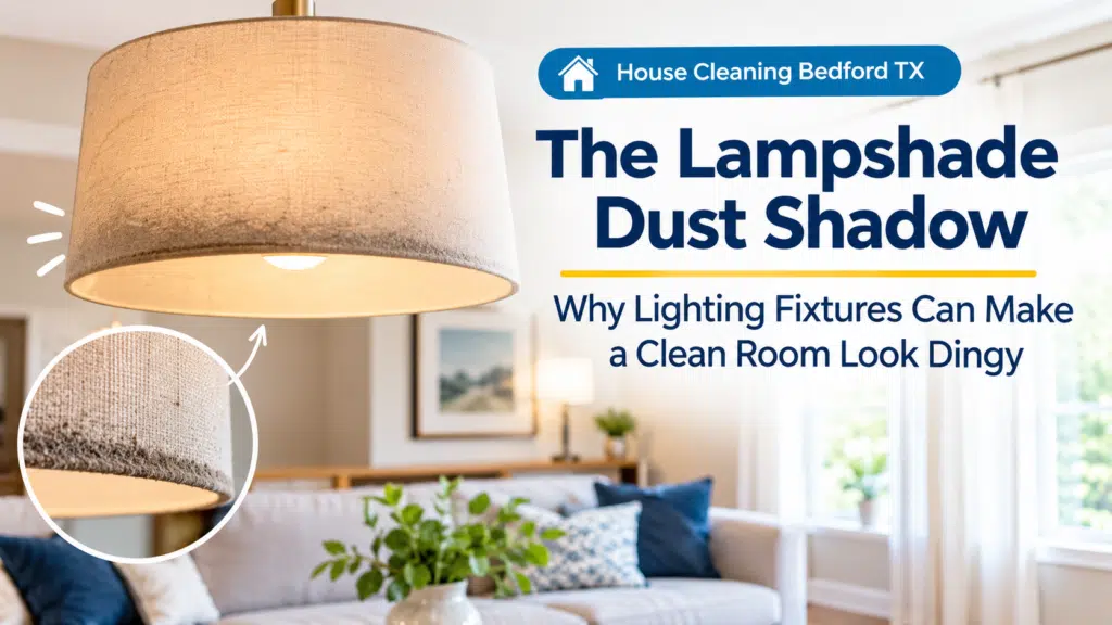 House Cleaning Bedford TX: The Lampshade Dust Shadow — Why Lighting Fixtures Can Make a Clean Room Look Dingy 1 House Cleaning Bedford TX: The Lampshade Dust Shadow